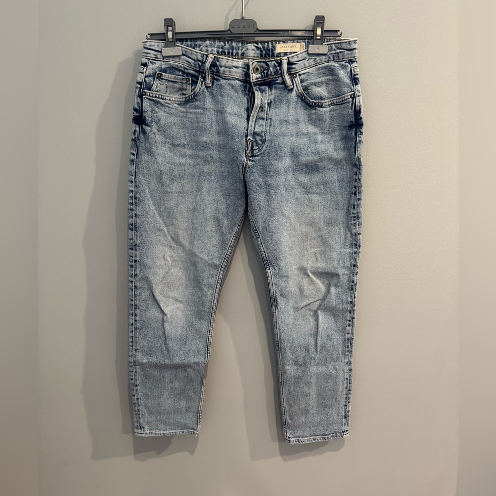 All Saints Men's Washed Denim Skinny Jeans